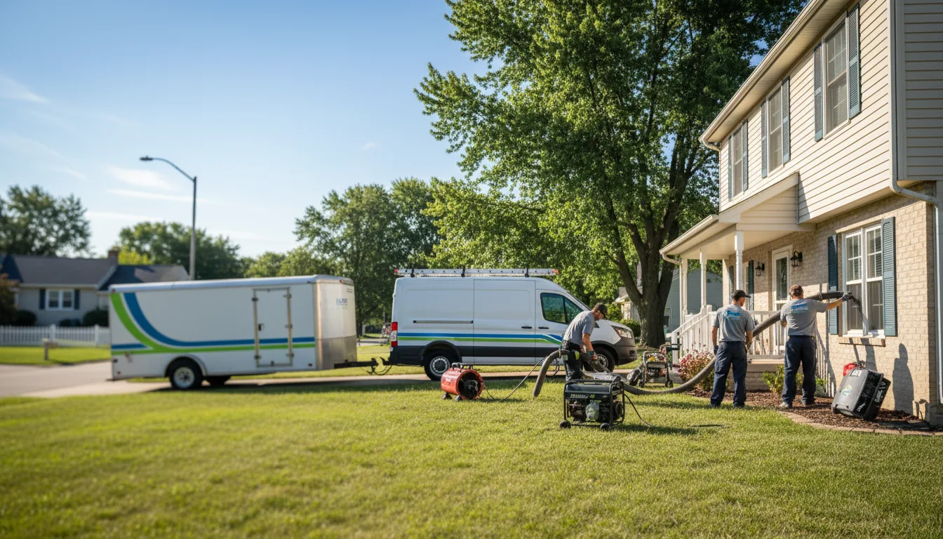 Flooded Basement Restoration And Cleanup With Repair in Breese, IL near me